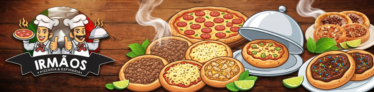Banner Irmaos Pizzaria e Esfiharia